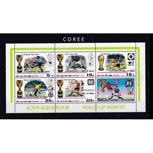 Bloc De Coree Sur Les Vainqueurs De La Coupe Du Monde De Football