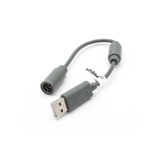 Vhbw Adaptateur Usb Manette, Câble De Sécurité Breakaway Compatible Avec Microsoft Xbox 360 Manette, Controller - Gris