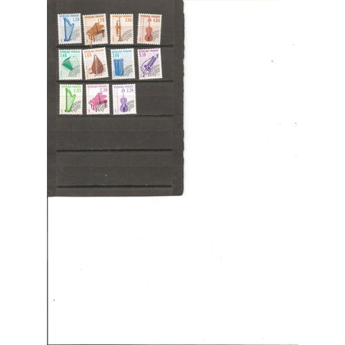 11timbres Neufs Preobliteres Instruments De Musique Yt 202 A 212 1989-1990