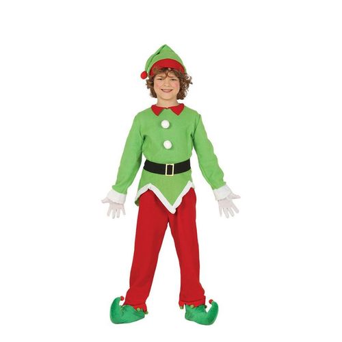Déguisement D?Elfe Rouge Et Vert Pour Enfant (Taille 5-6a)