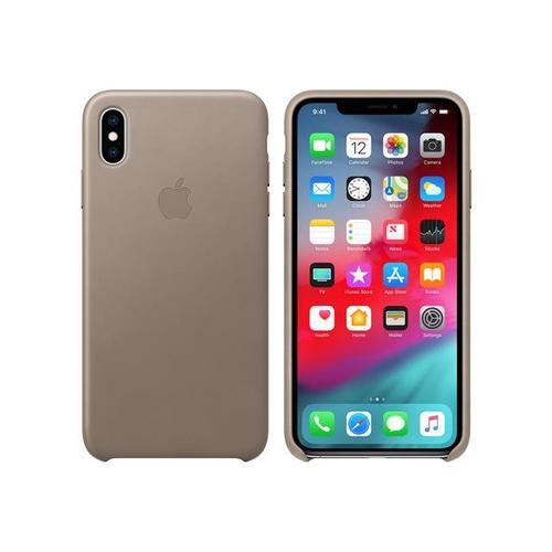 Apple - Coque De Protection Pour Téléphone Portable - Cuir - Taupe - Pour Iphone Xs Max