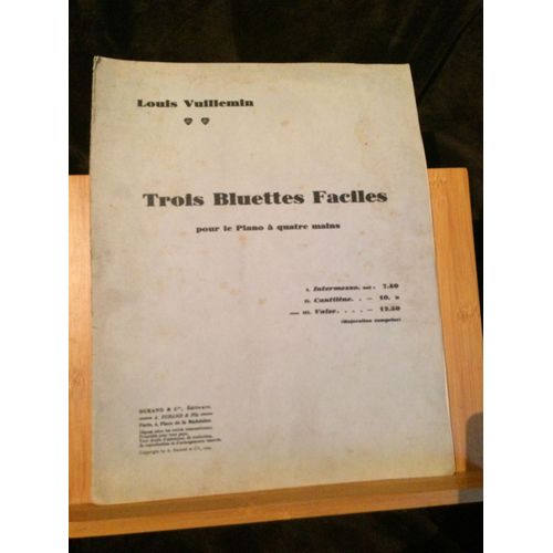 Louis Vuillemin Bluette Pour Piano 4 Mains N°3 Valse Partition Éditions Durand
