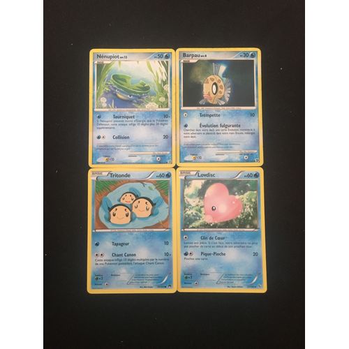 Nénupiot + Tritonde + Lovdisc + Barpau (Pokemon)