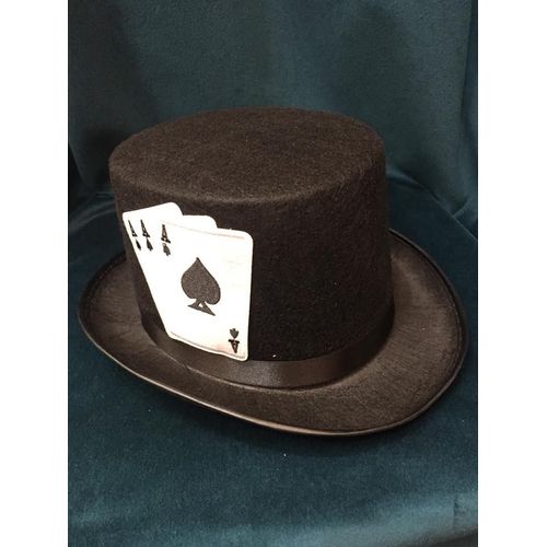 Chapeau Magic Carte À Jeu Poker Pique A Noir Gothique Goth Rock Pink Mixte