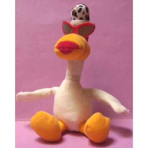 Figurine Peluche Canard À Lunettes /2 " Croque Canards Sitting Ducks " - 17 Cm - Universal Pictures Happy Meal / Mcdonald's - 2003