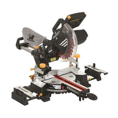Peugeot scie a onglets radiale energysaw-210sl2 double inclinaison - 1600 w - ø 210 mm