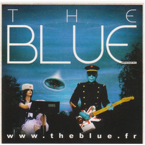 Rare Autocollant / Sticker - The Blue / Theblue.Com (Musicien Electro-Pop Français Accompagné De Droïd Elektra (Une Femme Androïd)