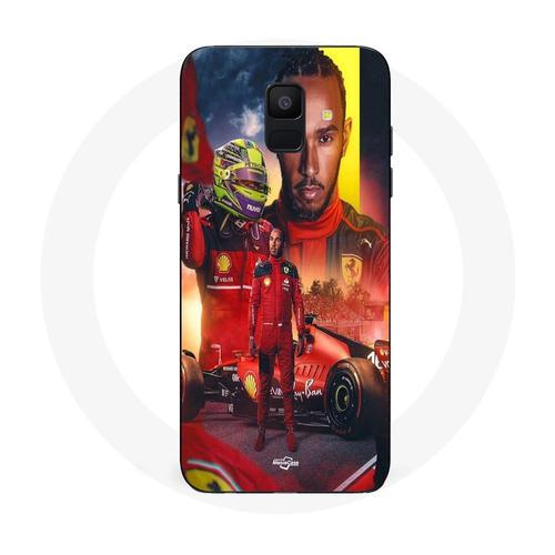 Coque Samsung Galaxy A6 2018 Lewis Hamilton Scuderia Ferrari F1 Officiel