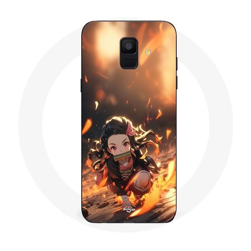 Coque Samsung Galaxy A8 2018 Demon Slayer Nezuko 3d Art Anime Manga
