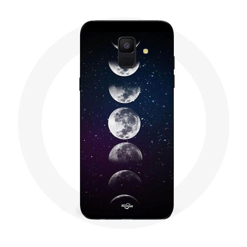 Coque Samsung Galaxy A8 2018 Lune Phase Nuit Etoile