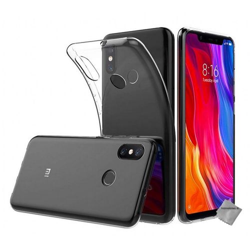 Housse Etui Coque Silicone Gel Fine Pour Xiaomi Mi 8 + Verre Trempe Transparent Tpu
