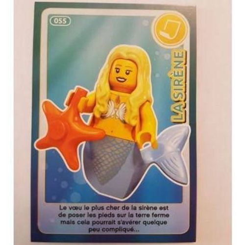 Auchan Carte Lego N° 55 La Sirène - Crée Ton Monde - Année 2018