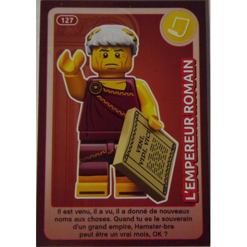 Carte Lego Auchan Crée Ton Monde 2018 N° 127 L'empereur Romain