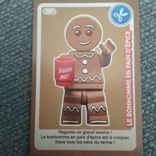 Carte Lego Auchan 2018 N° 107 Le Bonhomme En Pain D'epice