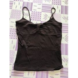 Débardeur Marron Foncé Camaïeu Taille S
