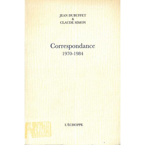 Correspondance 1970-1984