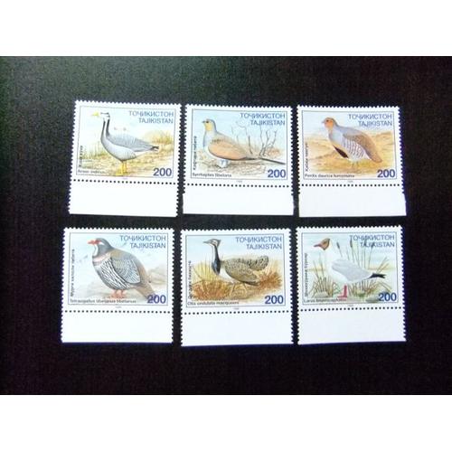 Tajikistan 1996 Fauna Pajaros Yvert 75 / 80 ** + Bf 9 ** Mnh