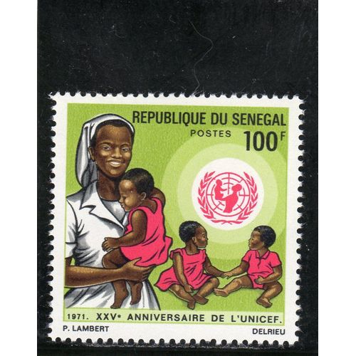 Timbre-Poste Du Sénégal (25ème Anniversaire De LU.N.I.C.E.F.)