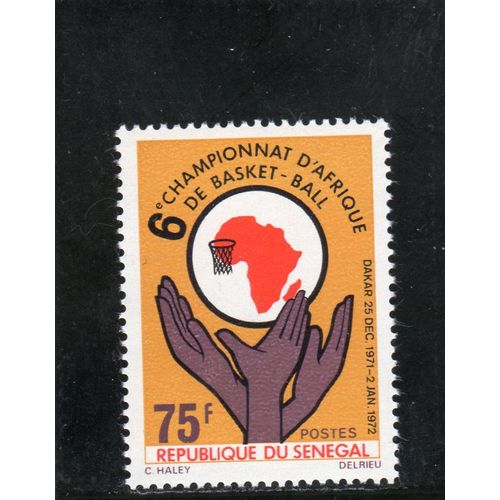Timbre-Poste Du Sénégal (6èmes Championnats DAfrique De Basket-Ball)
