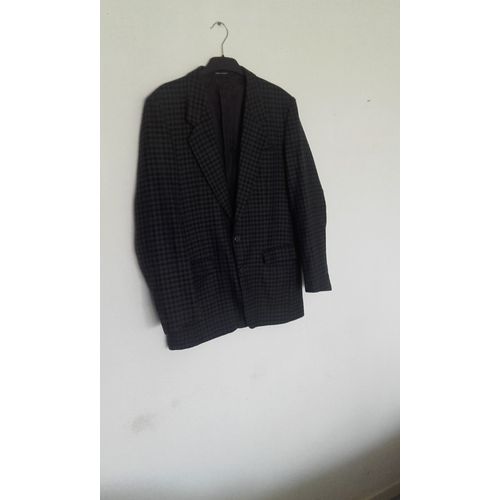 Blazer En Laine Bleu Fonçé