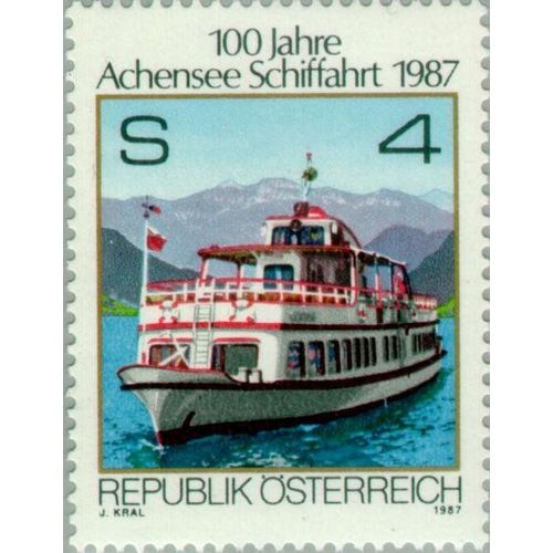 Timbre Autriche Yt 1719 Ferry De La Flotte D'achensee 1987