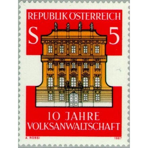 Timbre Autriche Yt 1720 Bâtiment Du Médiateur Public Autrichien, Vienne 1987