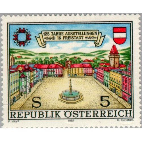 Timbre Autriche Yt 1722 Place Principale De Freistadt 1987