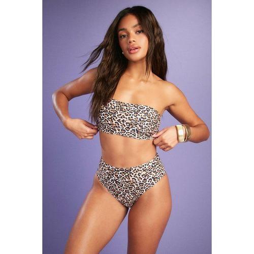 Mix & Match High Leg Bikini Brief - Leopard - 36