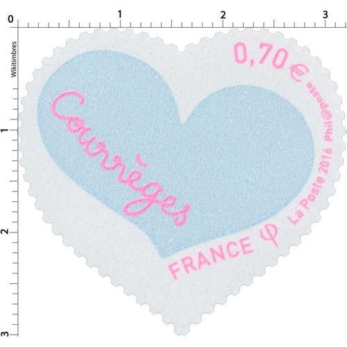 Timbre Coeur De Courrèges Rose
