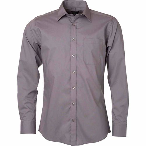 Chemise Popeline Manches Longues - Jn678 - Homme - Gris Acier