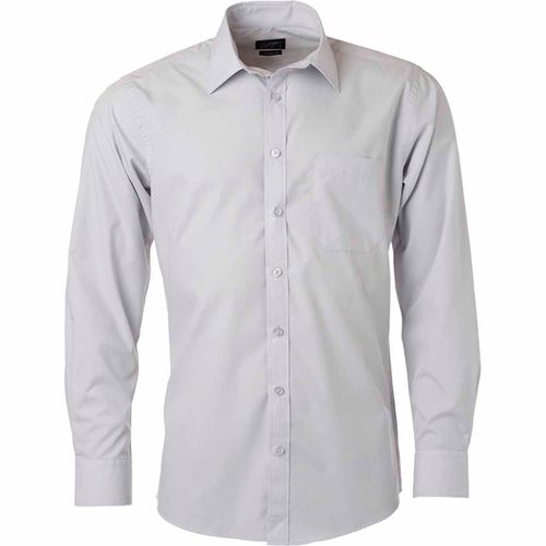 Chemise Popeline Manches Longues - Jn678 - Homme - Gris Clair