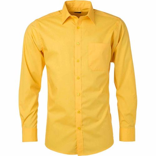 Chemise Popeline Manches Longues - Jn678 - Homme - Jaune