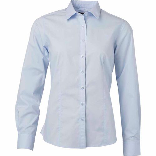 Chemise Popeline Manches Longues - Jn677 - Femme - Bleu Clair