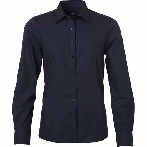 Chemise Popeline Manches Longues - Jn677 - Femme - Bleu Marine