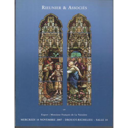 Catalogue De Vente  ;  Vitraux - Drouot Richelieu Paris - M° Rieunier  N° 0 : Dont Rare Ensemble Par J. Gruber. Vitrail Polychrome...