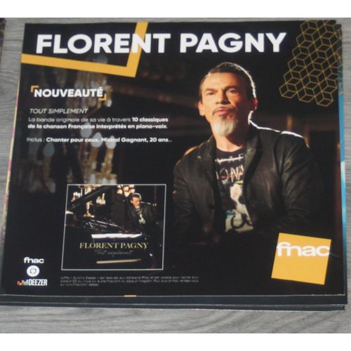 Plv Souple 30x30cm Florent Pagny Tout Simplement /// Magasins Fnac