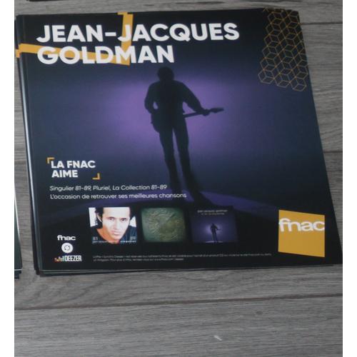 Plv Souple 30x30cm Jean Jacques Goldman Singulier Pluriel La Collection 81-89 /// Magasins Fnac