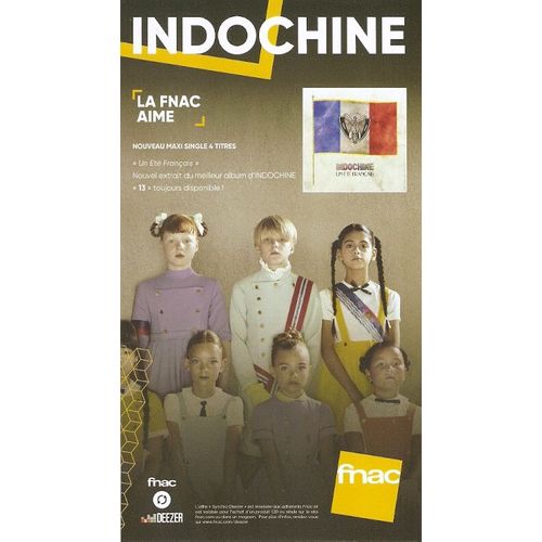 Plv Cartonnée Rigide 14x25cm Indochine Un Été Français // Magasins Fnac