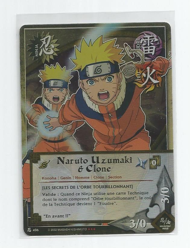 Naruto Uzumaki & Clone - Carte Naruto - Holographique - 406