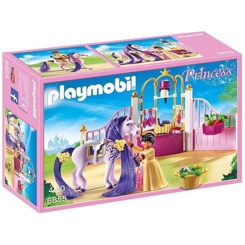 Playmobil Princess 6855 - Ecurie Avec Cheval À Coiffer Et Princesse