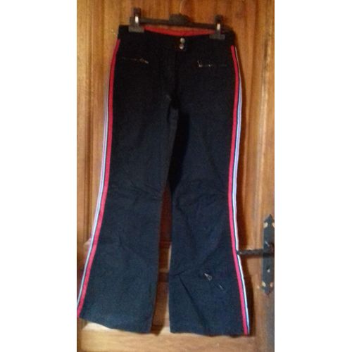 Pantalon Noir Avec Bande Verticale Rouge 14 Ans