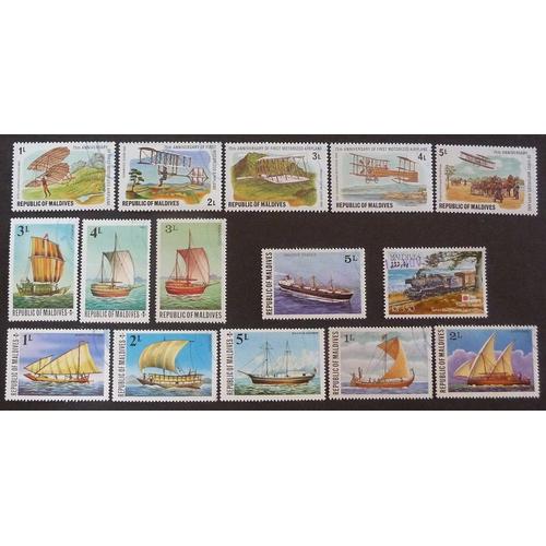 Maldives Oblitere Y Et T N° 549 Et + Lot De 15 Timbres De 1975-91 Transports