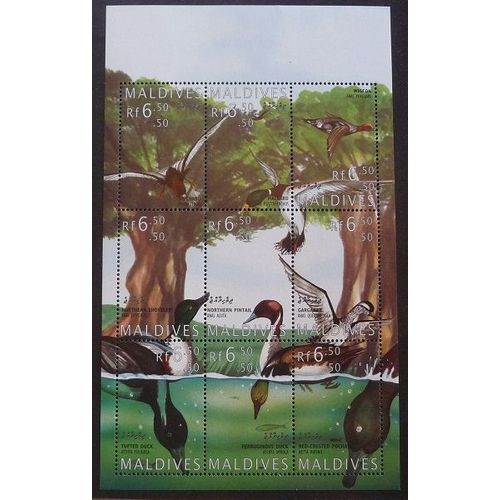 Maldives Neuf Bloc De 9 Timbres De 1996 Animaux