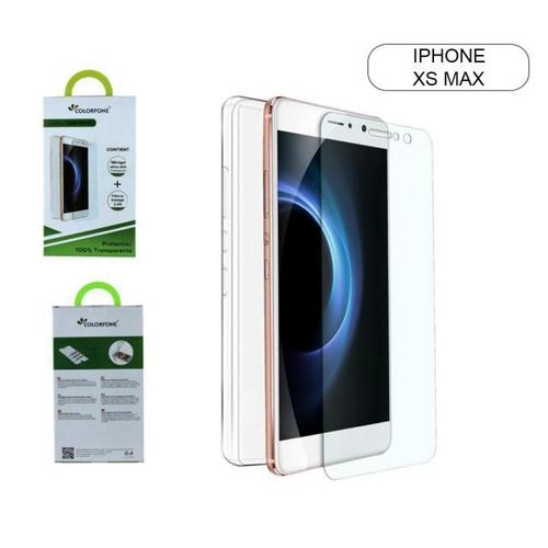 Pack Iphone Xs Max Protection Silicone Transparente + Film Verre Trempé