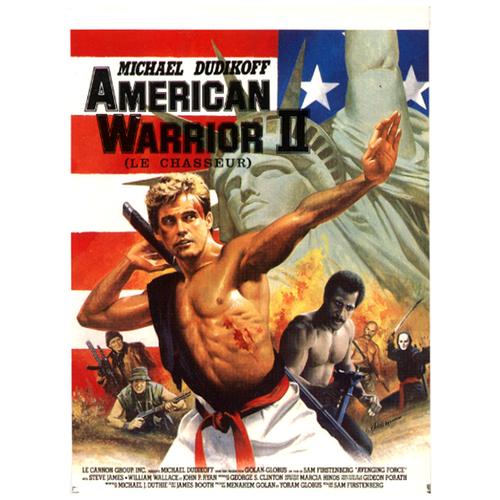 American Warrior 2 (Le Chasseur) / Michel Dudikoff / Carte Postale De L'affiche Française Du Film De Sam Firstenberg