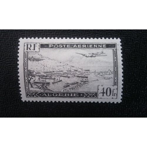 Timbre Algerie Yt Pa 6 Avion Potez 56 Sur Le Port D'alger 1946