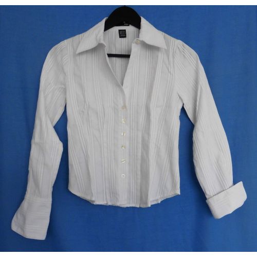 Chemisier Blanc. Chemise. Taille Ajustée. H&m. Coton. Taille 36