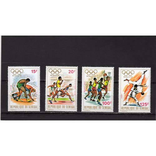 Timbres-Poste Du Sénégal (Jeux Olympiques De Munich)