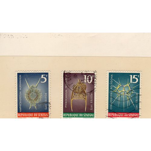 Timbres-Poste Du Sénégal (Poissons Et Radiolaires)