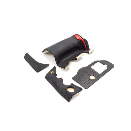 vhbw Set de protection, grip en caoutchouc de rechange compatible avec Nikon D700 appareil photo, APRN - Autoadhésif, 4 parties, noir